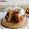 ظرف کیک چوبی با درب شیشه ای ظرف کیک چوبی با درب شیشه ای