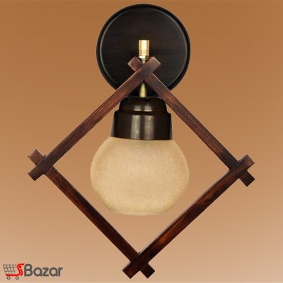 دیوارکوب چوبی طرح لوزی
