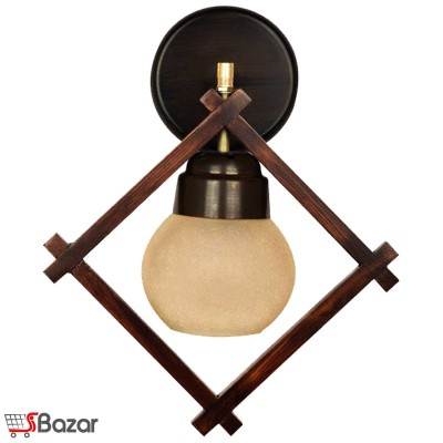 دیوارکوب چوبی طرح لوزی