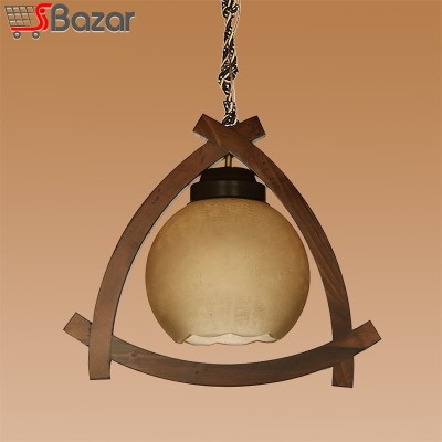 لوستر چوبی تک شاخه طرح سارا