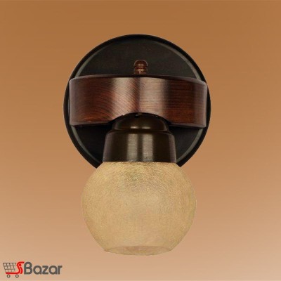 دیوار کوب ساده چوبی