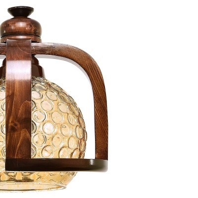 لوستر آویز چوبی تک شاخه طرح آترینا لوستر آویز چوبی تک شاخه طرح آترینا