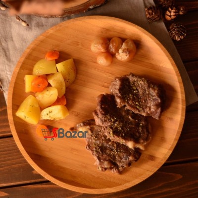 بشقاب پیش دستی چوبی گرد