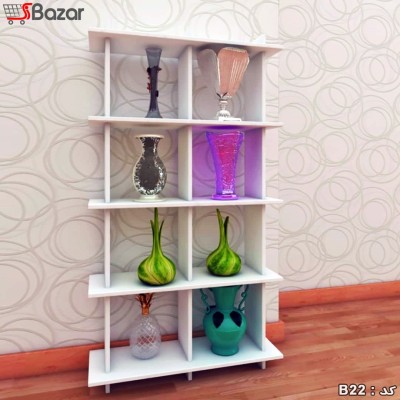 کتابخانه هشت خانه مربع MDF کتابخانه هشت خانه مربع MDF