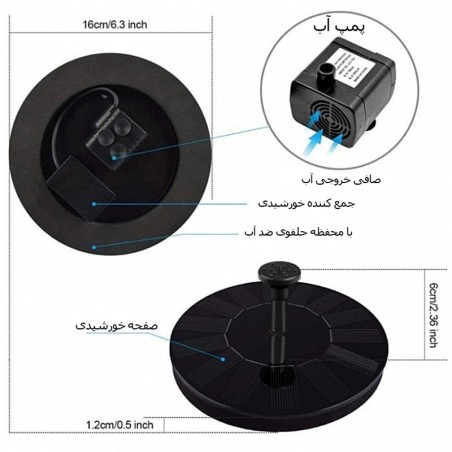 فواره خورشیدی سولونیکس مدل GY-8038 فواره خورشیدی سولونیکس مدل GY-8038