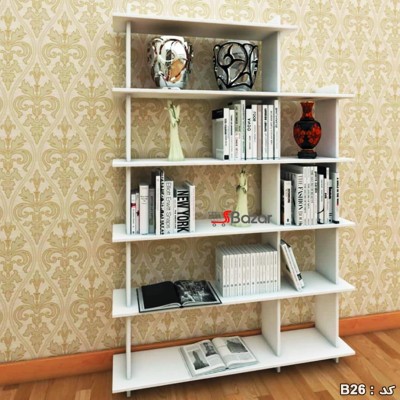 کتابخانه چوبی ترکیبی چهار + پنج خانه