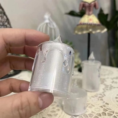 ست 3 عددی شمع LED شفاف کریستالی ست 3 عددی شمع LED شفاف کریستالی