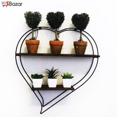 شلف چوب و فلز طرح قلب شلف چوب و فلز طرح قلب