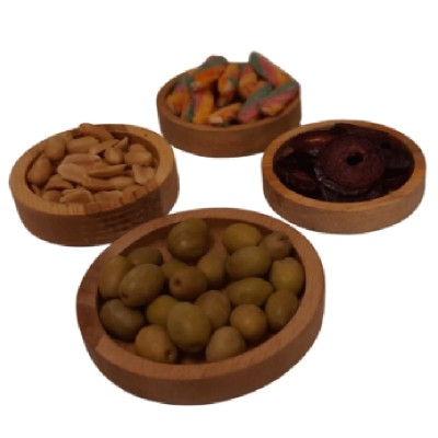 ظرف سرو زیتون خوری چوبی طرح دایره ظرف سرو زیتون خوری چوبی طرح دایره