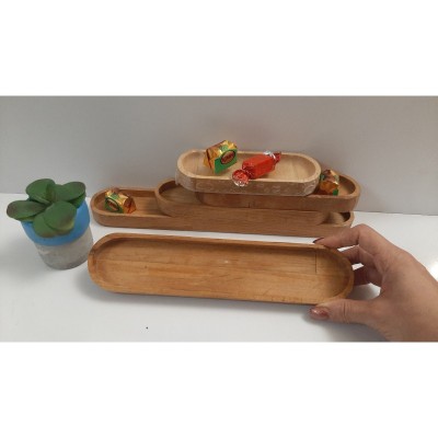 زیتون خوری چوبی مدل بیضی سایز 24 زیتون خوری چوبی مدل بیضی سایز 24