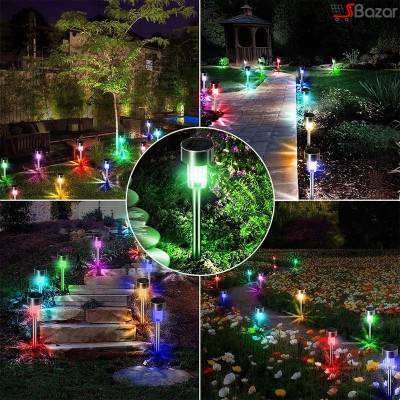 چراغ سولار باغی کلاسیک LED رنگی چراغ سولار باغی کلاسیک LED رنگی