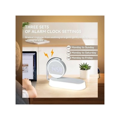 ساعت رومیزی مدل wireless charging ساعت رومیزی مدل wireless charging