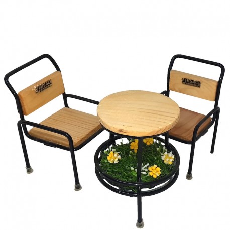 ماکت دکوری طرح میز و صندلی مجموعه 3 عددی