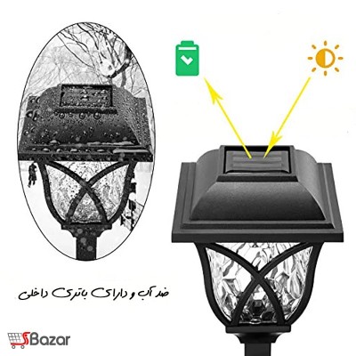 پک شش عددی چراغ چمنی خورشیدی رنگی پک شش عددی چراغ چمنی خورشیدی رنگی