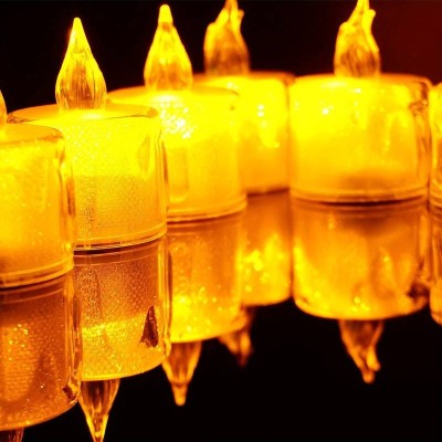 ست 3 عددی شمع LED شفاف کریستالی ست 3 عددی شمع LED شفاف کریستالی