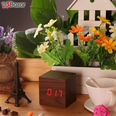 ساعت دیجیتالی طرح چوب مکعب ساعت دیجیتالی طرح چوب مکعب