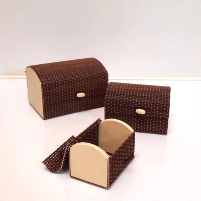 جعبه جواهرات طرح حصیری مجموعه سه عددی جعبه جواهرات طرح حصیری مجموعه سه عددی