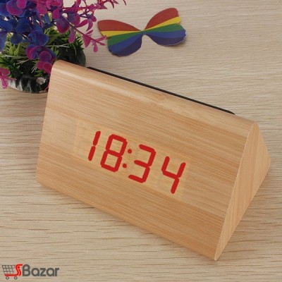 ساعت طرح چوب رومیزی ساعت طرح چوب رومیزی