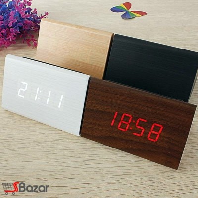 ساعت طرح چوب رومیزی ساعت طرح چوب رومیزی