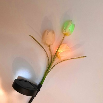 چراغ باغی خورشیدی طرح سه گل چراغ باغی خورشیدی طرح سه گل
