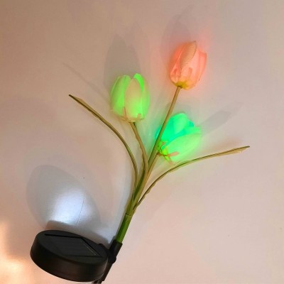 چراغ باغی خورشیدی طرح سه گل چراغ باغی خورشیدی طرح سه گل