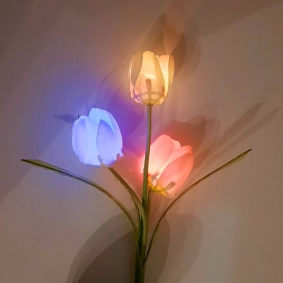 چراغ باغی خورشیدی طرح سه گل چراغ باغی خورشیدی طرح سه گل