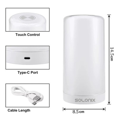 چراغ خواب سولونیکس مدل Touch Lamp چراغ خواب سولونیکس مدل Touch Lamp