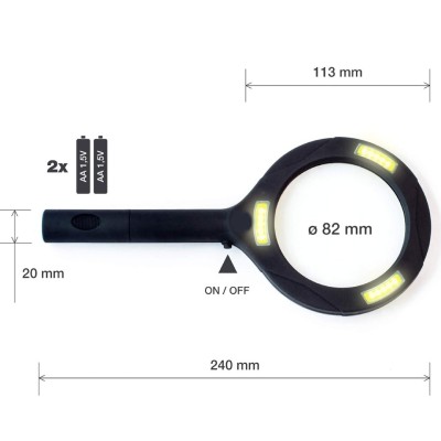 قیمت خرید فروش ذره بین مدل LED دار کد 3X قیمت خرید فروش ذره بین مدل LED دار کد 3X