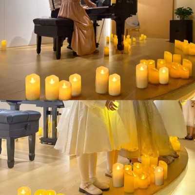 خرید شمع led ستونی مدل شعله متحرک