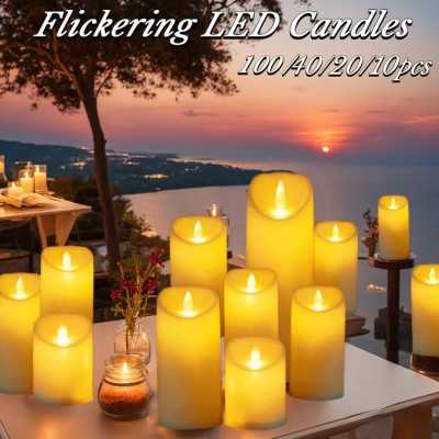 شمع ال ای دی ستونی مدل شعله متحرک