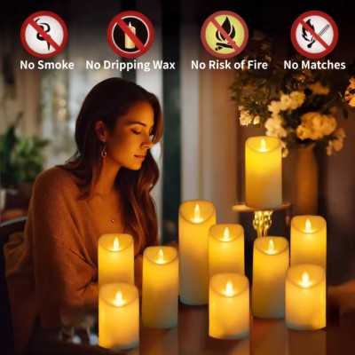 قیمت شمع ال ای دی ستونی مدل شعله متحرک