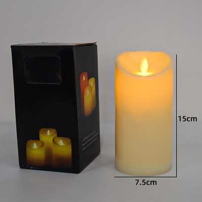خرید شمع led ستونی مدل شعله متحرک 15 سانتی