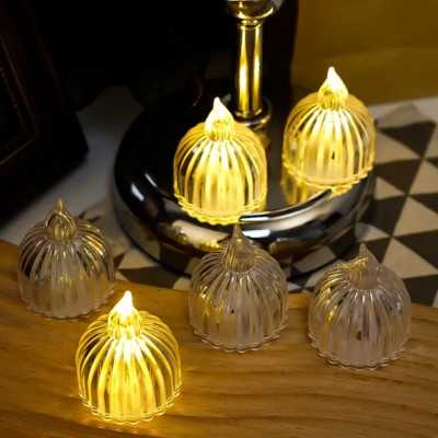 خرید شمع ال ای دی وارمر مدل کریستالی طرح SUN