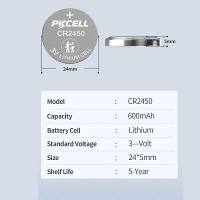 قیمت خرید فروش باتری سکه ای لیتیومی PKCELL مدل CR2450