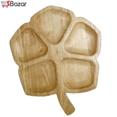 ظرف سرو چوبی طرح گلبرگ 5 خانه ظرف سرو چوبی طرح گلبرگ 5 خانه
