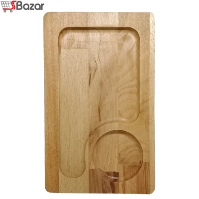 کیک خوری چوبی مستطیل دو خانه کیک خوری چوبی مستطیل دو خانه