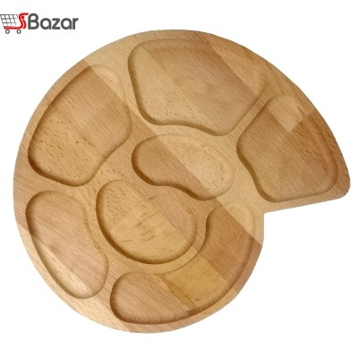 ظرف سرو چوبی طرح حلزون ظرف سرو چوبی طرح حلزون