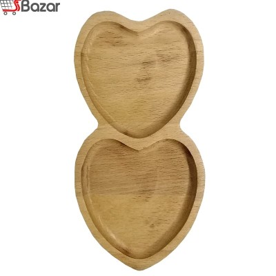 ظرف سرو چوبی طرح قلب ظرف سرو چوبی طرح قلب