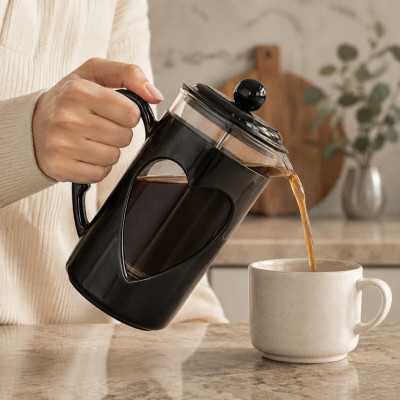 قهوه ساز شیشه ای با فیلتر استیل