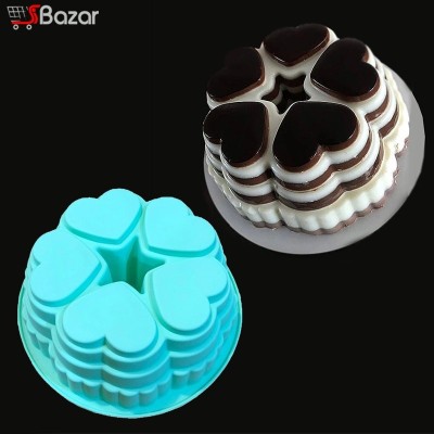قالب سیلیکونی ژله طرح قلب مطبق قالب سیلیکونی ژله طرح قلب مطبق