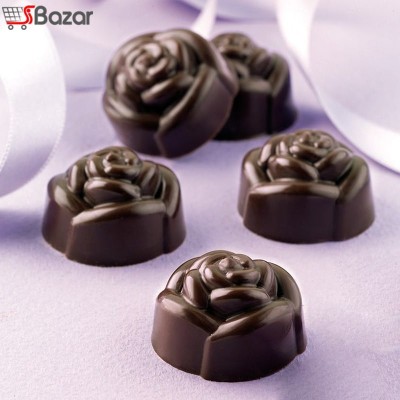 قالب شکلات سیلیکونی طرح گل رز قالب شکلات سیلیکونی طرح گل رز