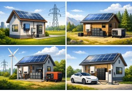 ۴ نوع سیستم خورشیدی + بررسی تفاوت سیستم‌های متصل و مستقل از شبکه